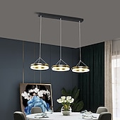 abordables Éclairages pour îlot-led pendentif lumière trois têtes salle à manger lampe led lumière de luxe mode longue table lustre simple moderne bar club lampe salle à manger cuisine 72cm