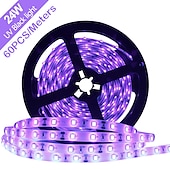 זול פנסי פס עמיד למים-אור led רצועת 2x5m 32.8ft led ערכת רצועת אור שחור אור 600 יחידות חרוזי מנורת uv 12 v גופי blacklight גמישים 10 m סרט led עמיד למים למסיבת ריקוד פלורסנט פנימי תאורה שלב גוף