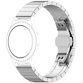 economico Cinturini per orologi Samsung-Cinturino per orologio  per Samsung Watch 3 45mm, Galaxy Wacth 46mm, Gear S3 Classic / Frontier, Gear 2 Neo Live Acciaio inossidabile Sostituzione Cinghia 22mm Lavoro Chiusura classica Polsino