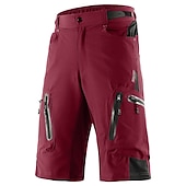 cheap Men&#039;s Shorts, Tights &amp; Pants-Arsuxeo Men&#039;s Cycling MTB Shorts Bike Shorts Bike Shorts Baggy Shorts Relaxed Fit Mountain Bike MTB Road Bike Cycling Sports Breathable Quick Dry Waterproof Zipper Black / Orange Dark Blue+Black