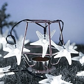 economico Striscie luci ad energia solare-luce solare esterna della stringa luci della stringa solare 8 modalità impermeabile all&#039;aperto 7m-50leds 6.5m-30leds stelle oceaniche luci stringa fata giardino di nozze decorazione della casa
