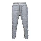 abordables Pantalones de deporte-Hombre Pantalones de Deporte Persona que practica jogging Pantalones de invierno Pantalones Pantalones casuales Bolsillo Correa Cintura elástica Color sólido Comodidad Templado Longitud total Deporte