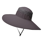 billiga Huvudbonader för utomhusbruk-bred rand solhatt hink hatt upf50 + vattentät packbar snabb torr vår sommar polyester hatt för fiske camping&amp;amp; vandring