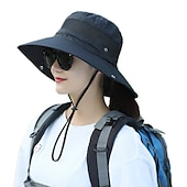 cheap Outdoor Headwear-Hat Sun Hat Bucket Hat Packable UV Protection Breathable for Cotton Summer Spring
