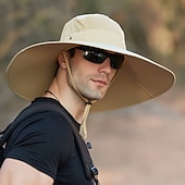 billiga Huvudbonader för utomhusbruk-bred rand solhatt hink hatt upf50 + vattentät packbar snabb torr vår sommar polyester hatt för fiske camping&amp;amp; vandring