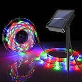 economico strisce luminose impermeabili-luce solare esterna della stringa luci di striscia principale solare impermeabile esterno 5m 16.4ft 150 ha condotto le luci della stringa solare 3m 90 ha condotto per il giardino patio piscina
