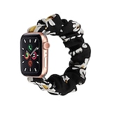 お買い得  Apple Watch Bands-時計バンド のために Apple Watch 38mm 40mm 41mm 42mm 44mm 45mm 49mm iwatch Series Ultra 8 7 6 SE 5 4 3 2 1 生地 置換 ストラップ 女性 弾性ある 伸縮性 シュシュバンド リストバンド
