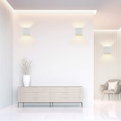 cheap Outdoor Wall Lights-LED Outdoor/Indoor Wall Light IP65 12W 6000K White 3000K Warm Adjustable Beam Angle Waterproof 1000lm Sconce Fixture for Home Garden