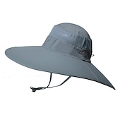 billiga Huvudbonader för utomhusbruk-bred rand solhatt hink hatt upf50 + vattentät packbar snabb torr vår sommar polyester hatt för fiske camping&amp;amp; vandring