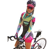 cheap Women&#039;s Triathlon Clothing-Women&#039;s Triathlon Tri Suit Short Sleeve Mountain Bike MTB Road Bike Cycling Black Green Pink Green Patchwork Bike Clothing Suit Breathable Quick Dry Sweat wicking Spandex Lycra Sports Patchwork