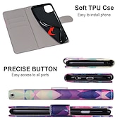 ieftine Carcase iPhone-Carcasă pentru telefon pentru iPhone 16e iPhone 16 iPhone 15 Pro Max Plus iPhone 14 13 12 11 Pro Max Mini SE X XR XS Max 8 7 Plus Carcasă portofel flip cu suport holder cartoon TPU PU piele