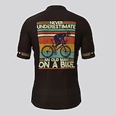 economico Maglie da uomo-Per uomo Maglia da Ciclismo Retrò Lettere &amp; Numeri Divertente Manica Corta Bicicletta Maglia Top con 3 tasche posteriori Mountain Bike MTB Ciclismo su strada Asciugatura Rapida Morbido Strisce