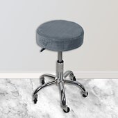 cheap Dining Chair Cover-Round Bar Stool Covers Velvet Stretch Dining Chair Seat Slipcover Cushion Slipcover Elastic Soft and Washable for Wedding Party Wedding