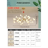 economico Lampadari-ha condotto la luce del pendente 27 36 45 54 teste lampadario firefly ha condotto l&#039;illuminazione a sospensione lampada a soffitto postmoderna lampada a sospensione ramo in oro rosa lampadario a led