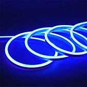 cheap Neon LED Lights-LED Neon Flex Strip Lights 6mm Narrow Neon Light 12V LED Strip Waterproof 5M Cutable DIY Led Neon Light Strip for Indoor Outdoor Home Decoration and DC12V Adapter and Touch Dimmer Switch Kit