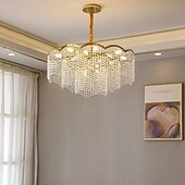 זול נברשות-נברשת קריסטל אור תליון led 60 ס&quot;מ פנס desgin נירוסטה מודרנית 110-120 v 220-240 v