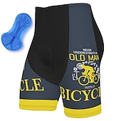 billiga Shorts, tights och byxor för män-Herr Cykelvägshorts Cykelshorts Vadderade cykelbyxor Cykel Shorts Vadderade shorts Bergscykling Vägcykling sporter Grafisk 3D Tablett Cykel Andningsfunktion Snabb tork Ljusblå Gul Polyester Elastan