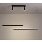economico Lampadari-lampada a sospensione a led nera 110 cm luce a isola con faretti lampadario in alluminio stile artistico stile moderno eleganti finiture verniciate artistiche 110-120 v 220-240 v
