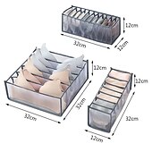 economico Organizzatori di Cassetti per Vestiti-scatola di immagazzinaggio 3 pezzi divisori pieghevoli cassetti portaoggetti per calze intimo reggiseno 6 7 11 contenitori per il bagno di grado
