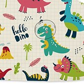 Недорогие Передники и слюнявчики-милые семейные фартуки с принтом динозавров