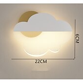 billige Vegglamper for innendørsbruk-lightinthebox ed vegglampe nattbord lys skydesign søt moderne soverom barnerom jern vegglampe 220-240v 2*6 w