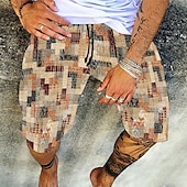 economico Vacanza-Per uomo Pantaloncini Pantaloncini estivi Bermuda Pantaloncini da spiaggia A cordoncino Stampa Stampe astratte Comfort Leggero Lunghezza del ginocchio Per eventi Spiaggia Moda Informale 1 2 Anelastico