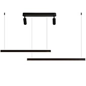 economico Lampadari-lampada a sospensione a led nera 110 cm luce a isola con faretti lampadario in alluminio stile artistico stile moderno eleganti finiture verniciate artistiche 110-120 v 220-240 v