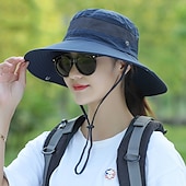 cheap Outdoor Headwear-Hat Sun Hat Bucket Hat Packable UV Protection Breathable for Cotton Summer Spring