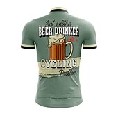 abordables Maillots Hombre-Hombre Maillot de Ciclismo Gracioso Cerveza Manga Corta Bicicleta Maillot Camiseta con 3 bolsillos traseros MTB Bicicleta Montaña Ciclismo Carretera Secado rápido Bandas Reflectantes Bolsillo trasero