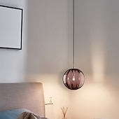 cheap Island Lights-LED Pendant Light Bedside Light Glass Globe Design Modern 15 cm Lantern Desgin Metal Electroplated Modern Artistic 110-120V 220-240V