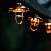 abordables Lumières de cordes solaires-guirlande lumineuse solaire d&#039;extérieur - étanche 3 m&amp;amp;Guirlande lumineuse en fer forgé de 5 m avec télécommande pour Noël, décorations de fêtes de fin d&#039;année