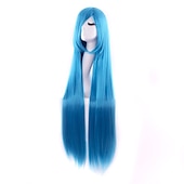 cheap Party Wigs-40 100cm Anime Costume Long Straight Cosplay Wig Party Wig Carnival Cosplay Party Wigs