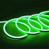 cheap Neon LED Lights-LED Neon Flex Strip Lights 6mm Narrow Neon Light 12V LED Strip Waterproof 5M Cutable DIY Led Neon Light Strip for Indoor Outdoor Home Decoration and DC12V Adapter and Touch Dimmer Switch Kit