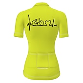 billiga Tröjor för kvinnor-Dam Cykeltröja Grafisk Rolig Cykel T-shirt Tröja Överdelar med 3 bakfickor Bergscykling Vägcykling Solskyddskräm Torkar snabbt Dragkedja fram Spänning sporter Gul Röd Blå Kläder