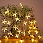 economico Striscie luci ad energia solare-luce solare esterna della stringa luci della stringa solare 8 modalità impermeabile all&#039;aperto 7m-50leds 6.5m-30leds stelle oceaniche luci stringa fata giardino di nozze decorazione della casa