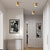 voordelige Inbouw- &amp; semi-inbouwmontage-led mini plafondlamp veranda licht modern nordic goud gang licht gangpad licht 6/8/10 cm inbouw verlichting koperen plafondlamp metalen ingang mudroom eetkamer keuken slaapkamer woonkamer lamp