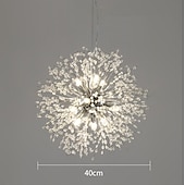 abordables Lámparas de araña-Lámpara colgante de luz led, lámpara de cristal, fuegos artificiales de cromo de 9 luces, lámpara colgante moderna de sputnik, lámpara colgante para sala de estar, comedor y dormitorio