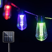 cheap Solar String Lights-Solar Bulb String Lights Outdoor Solar Waterproof Retro Bulb Fairy String Lights 3M-10LEDs 5M-20LEDs 7M-30LEDs for Cafe Wedding Party Patio Holiday Decoration IP65 Garden Light
