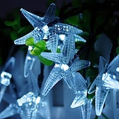 economico Striscie luci ad energia solare-luce solare esterna della stringa luci della stringa solare 8 modalità impermeabile all&#039;aperto 7m-50leds 6.5m-30leds stelle oceaniche luci stringa fata giardino di nozze decorazione della casa