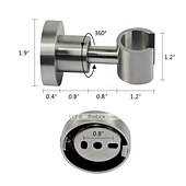 abordables Brazos de ducha-Soporte de ducha de mano giratorio de 360 ° resistente al agua de acero inoxidable montado en la pared, asiento de boquilla de bidé, accesorios de baño