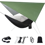 economico accessori per picnic e campeggio-Amaca con zanzariera da campeggio Copertura a sospensione per amaca Esterno Portatile Crema solare Repellenti anti-insetti Ultra leggero (UL) Traspirante Paracadute in nylon con moschettoni e