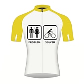 abordables Maillots pour hommes-Homme Maillot de cyclisme Graphique À Motifs Lettres &amp; Chiffres Manche Courte Cyclisme Maillot Top avec 3 poches arrière VTT Vélo tout terrain Cyclisme sur route Séchage Rapide Bandes réfléchissantes