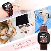 baratos Pulseiras de relógio Fitbit-1 pcs Pulseira de Smartwatch para Fitbit Versa 3 / Sense Náilon Relógio inteligente Alça Ajustável Elástico Respirável Pulseira Esportiva Substituição Pulseira