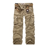 cheap Cargo Pants-Men&#039;s Work Pants Hiking Cargo Pants Hiking Pants Trousers Camo Outdoor Ripstop Multi Pockets Breathable Soft Cotton Pants / Trousers Bottoms Jungle camouflage Army Green Camouflage Grey Khaki Work