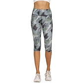 abordables Leggings et collants de yoga-Femmes Pantalon de yoga Poches Latérales Lifting des fesses Contrôle du ventre Taille haute Pilates Entraînement en salle Course Collants Leggings Capri Bas Imprimé Noir + Rose + Vert Noir Blanche