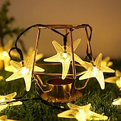economico Striscie luci ad energia solare-luce solare esterna della stringa luci della stringa solare 8 modalità impermeabile all&#039;aperto 7m-50leds 6.5m-30leds stelle oceaniche luci stringa fata giardino di nozze decorazione della casa