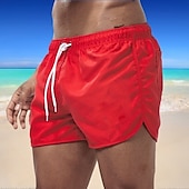 cheap Men&#039;s Swimming Shorts-Men&#039;s Board Shorts Swim Shorts Swim Trunks Elastic Waist Solid Color Quick Dry Short Daily Gym Bathing Chic &amp; Modern Casual / Sporty Black White Micro-elastic