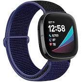 baratos Pulseiras de relógio Fitbit-1 pcs Pulseira de Smartwatch para Fitbit Versa 3 / Sense Náilon Relógio inteligente Alça Ajustável Elástico Respirável Pulseira Esportiva Substituição Pulseira