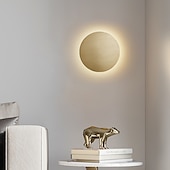 ieftine Aplici de Interior-lightinthebox lumina de perete cu led living dormitor lumina de perete rotunda din cupru ip20 stil nordic alb cald/alb natural/alb rece 14/24/32 w