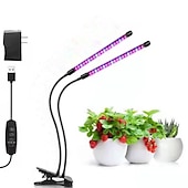 cheap Plant Growing Lights-LED Grow Lights Dimmable Growing Light Fixture 10W 20W 30W with Plug for Desktop Plants Home Office Vegetable Greenhouse 20-40-60-80 LED Beads 1 Set